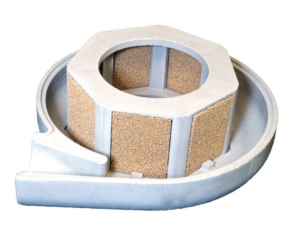 Holottex CFU is a lightweight, cost-effective solution for steel and iron casting, designed to improve flow control and casting quality by reducing gating system weight and minimizing metal waste.